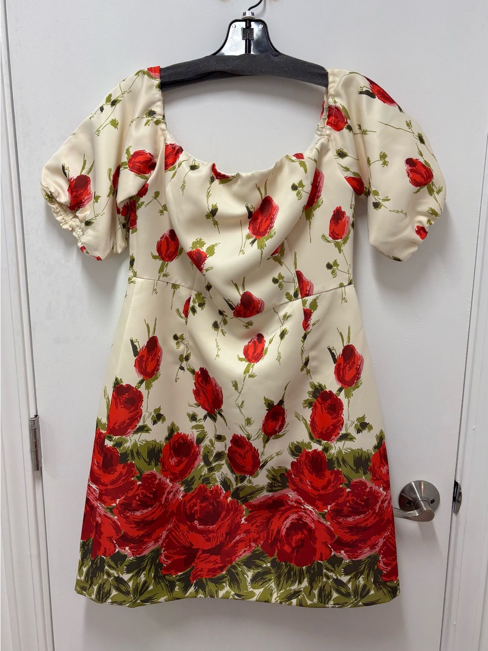 Flora Bea NYC Puff-Sleeve Mini Dress in Floral Print